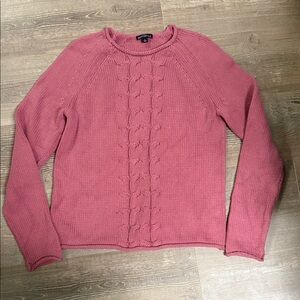 Women’s J Crew Roll Neck Dusty Rose Cotton Sweater